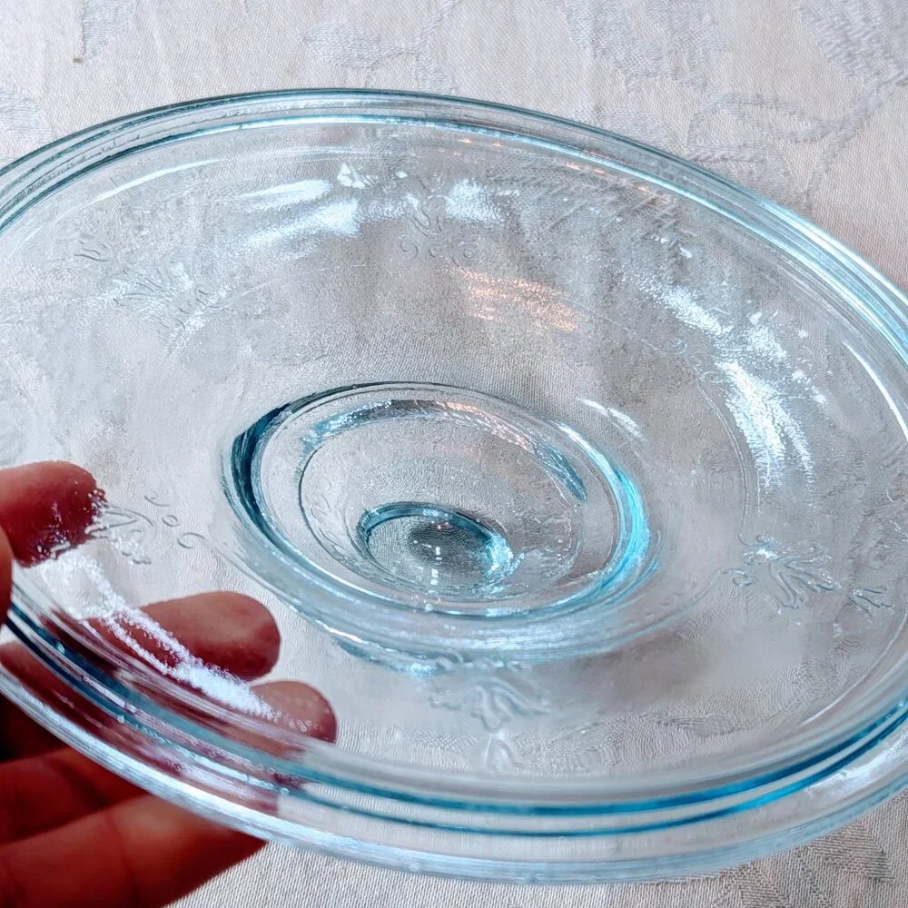 VTG Fire-King Sapphire Blue Glass Philbe Casserole Lid 7 5/8